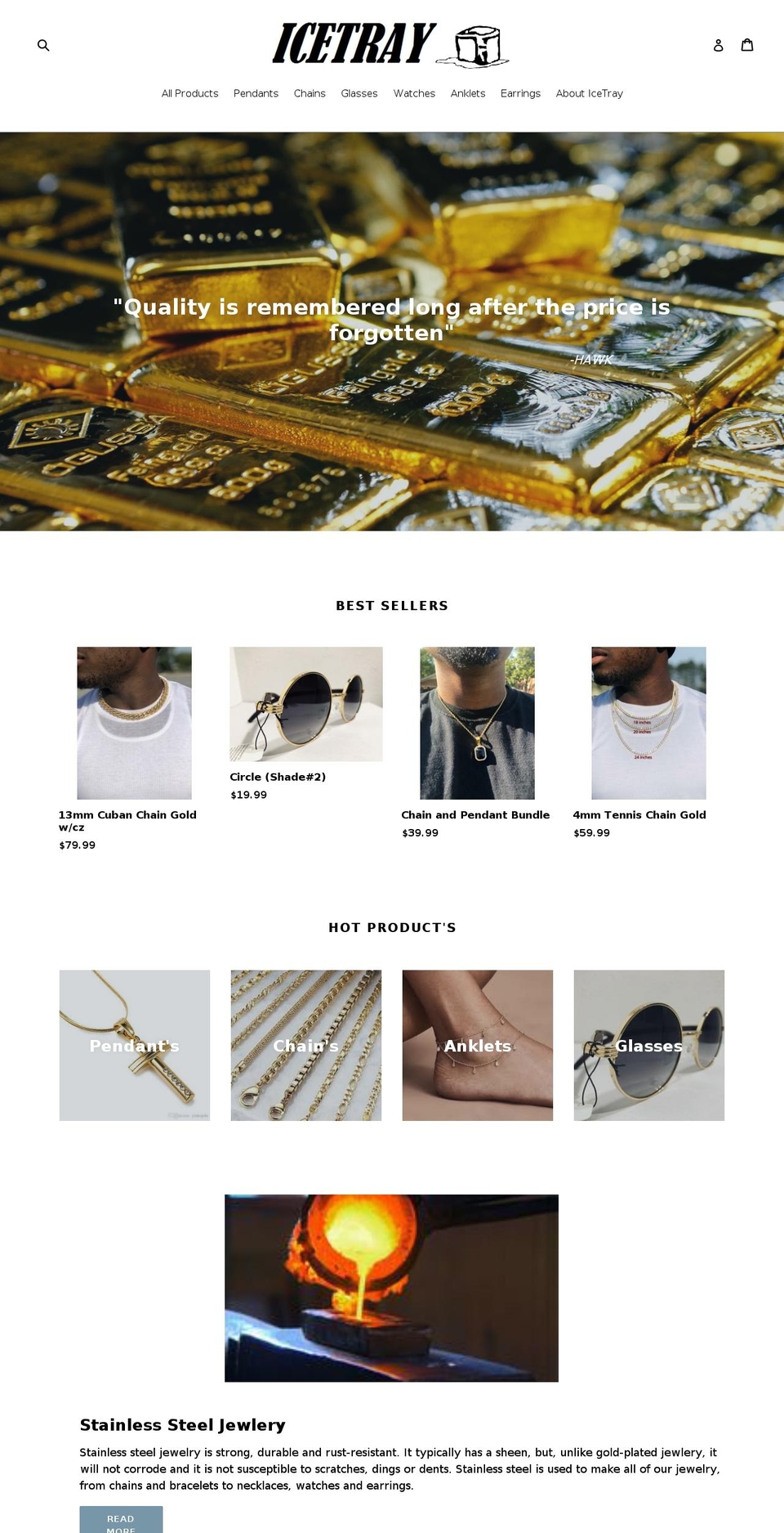 icetrayshop.com shopify website screenshot