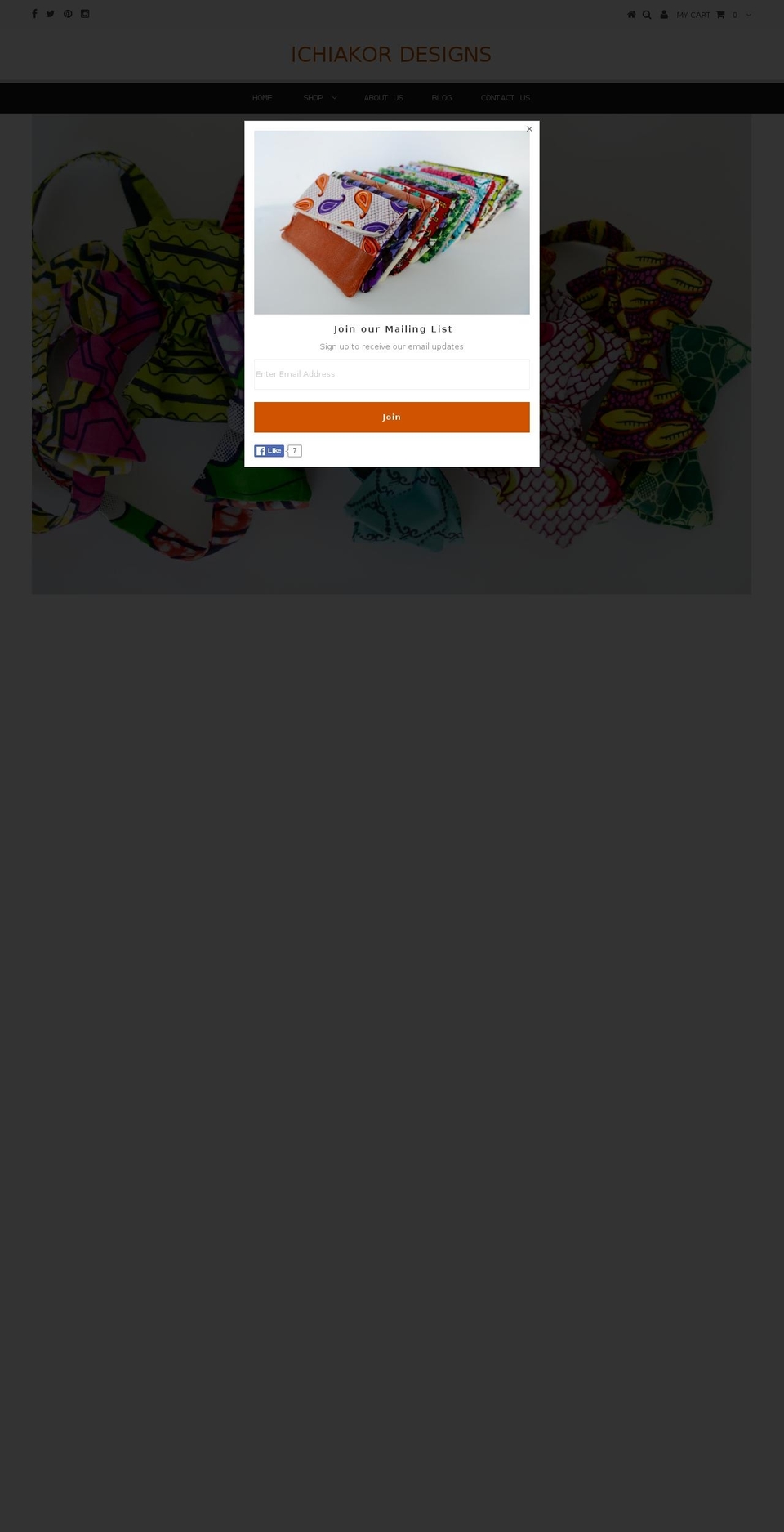 ichiakordesigns.com shopify website screenshot