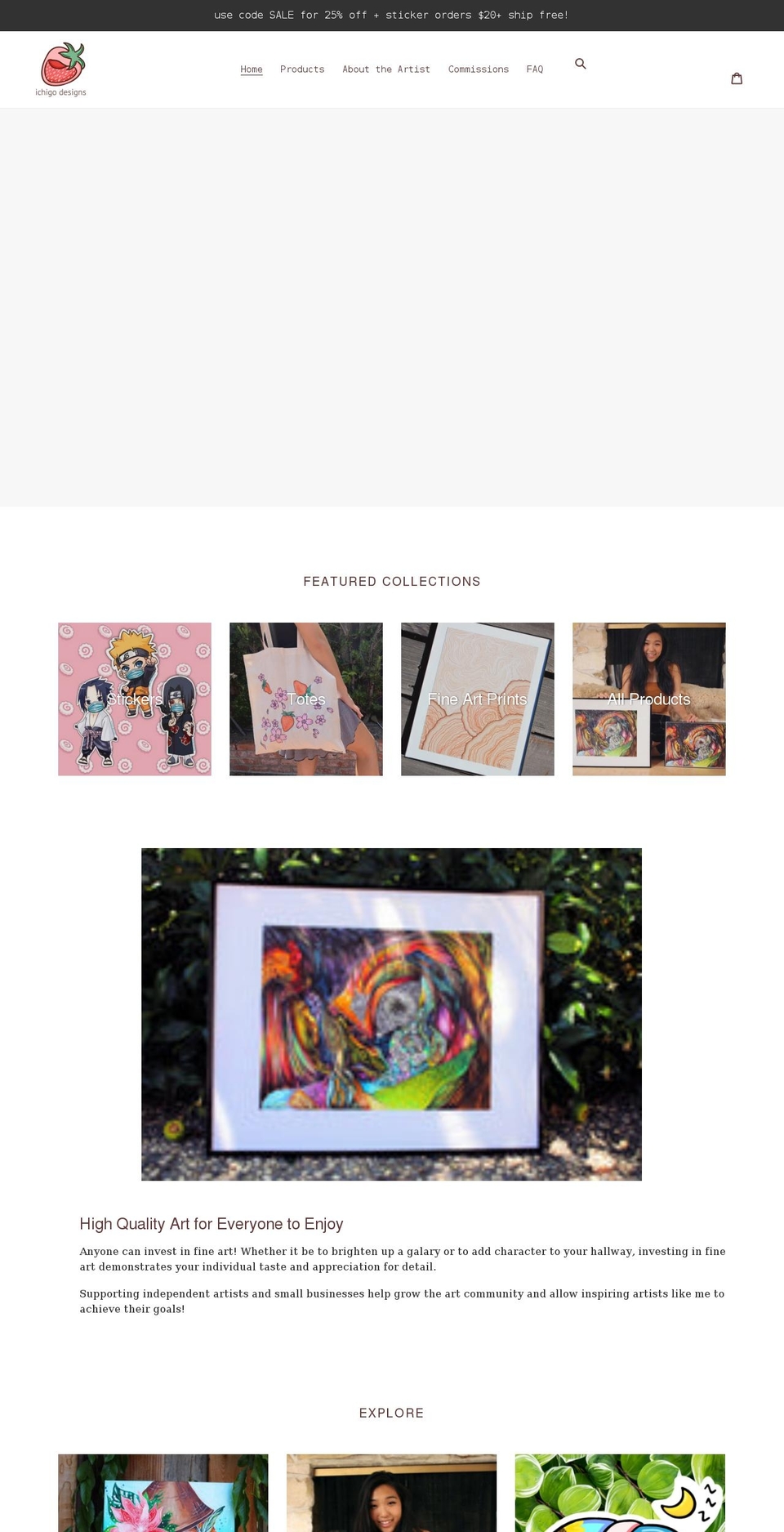 ichigodesigns.com shopify website screenshot