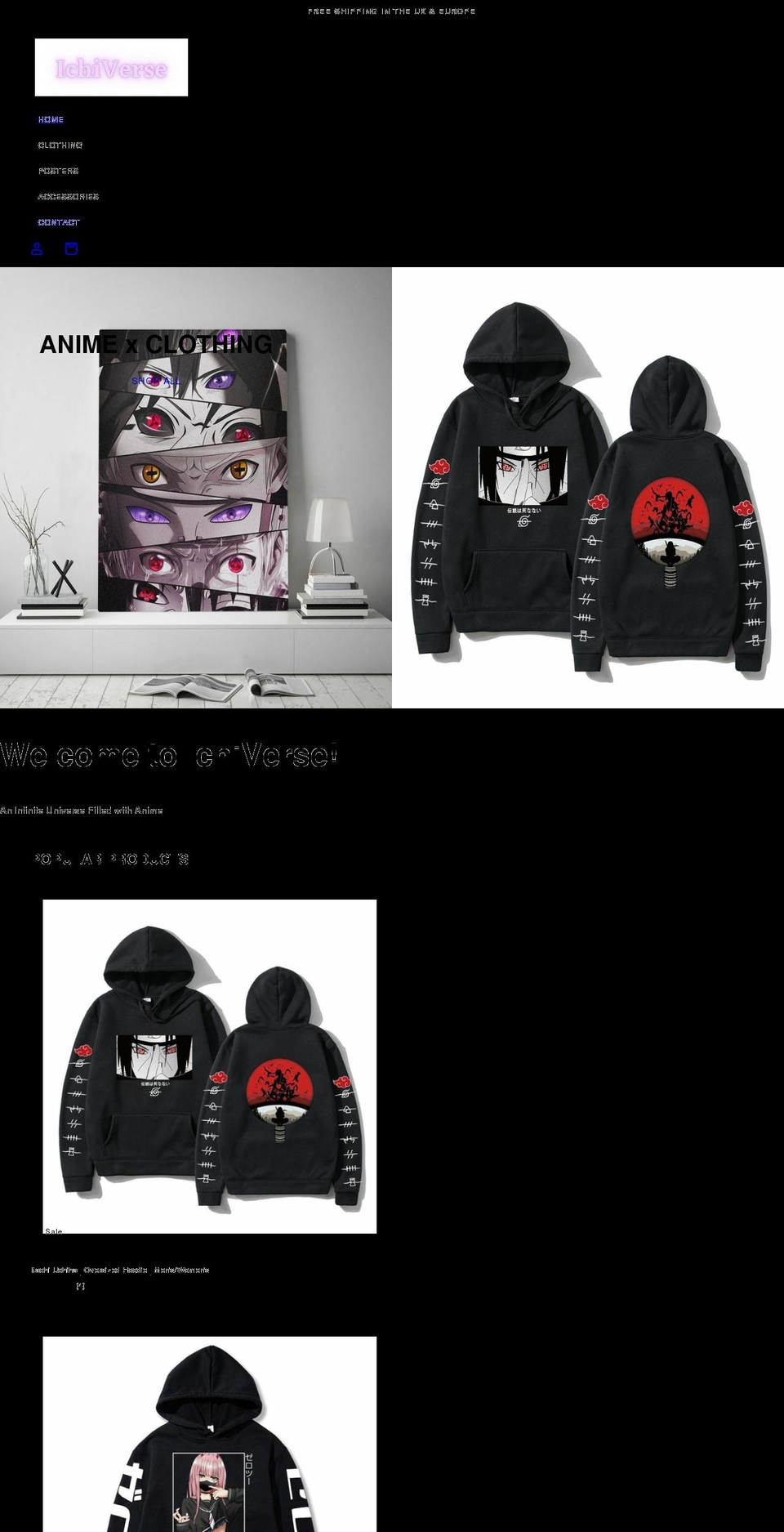 ichiverse.com shopify website screenshot