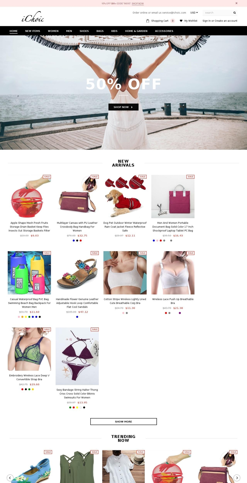 ichoic.com — Shopify storefront screenshot
