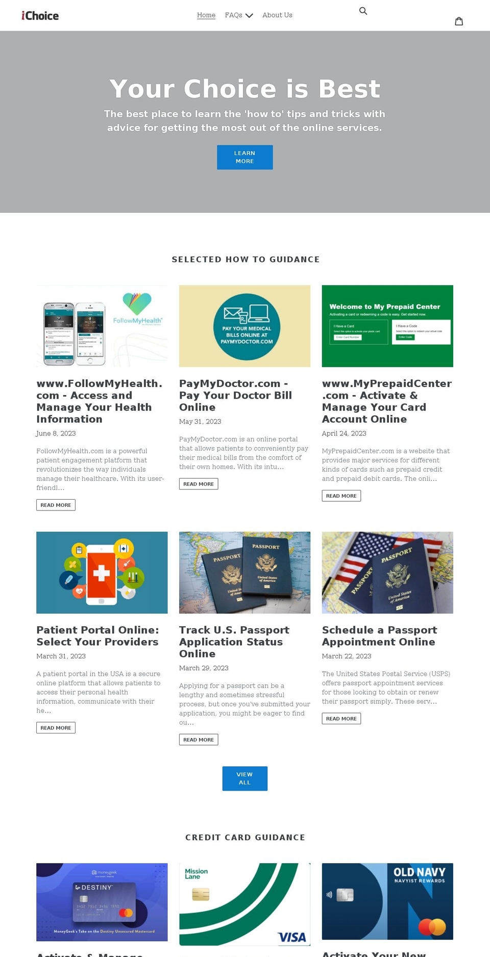ichoiceone.com shopify website screenshot