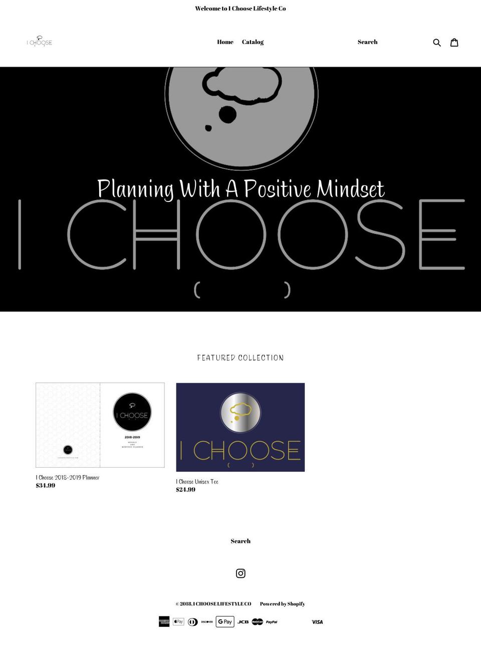 ichooselifestyle.com — Shopify storefront screenshot