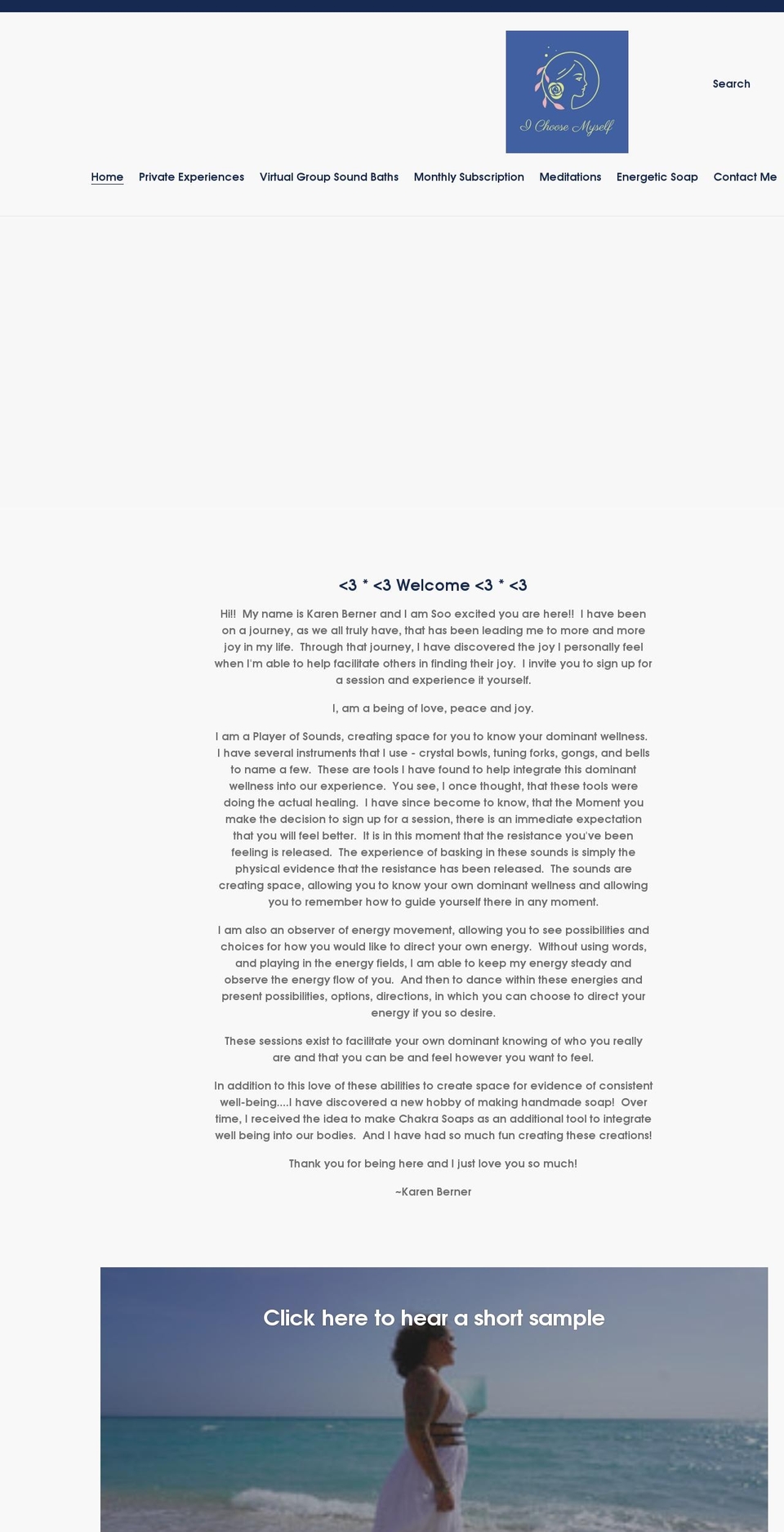 ichoosemyself.net shopify website screenshot