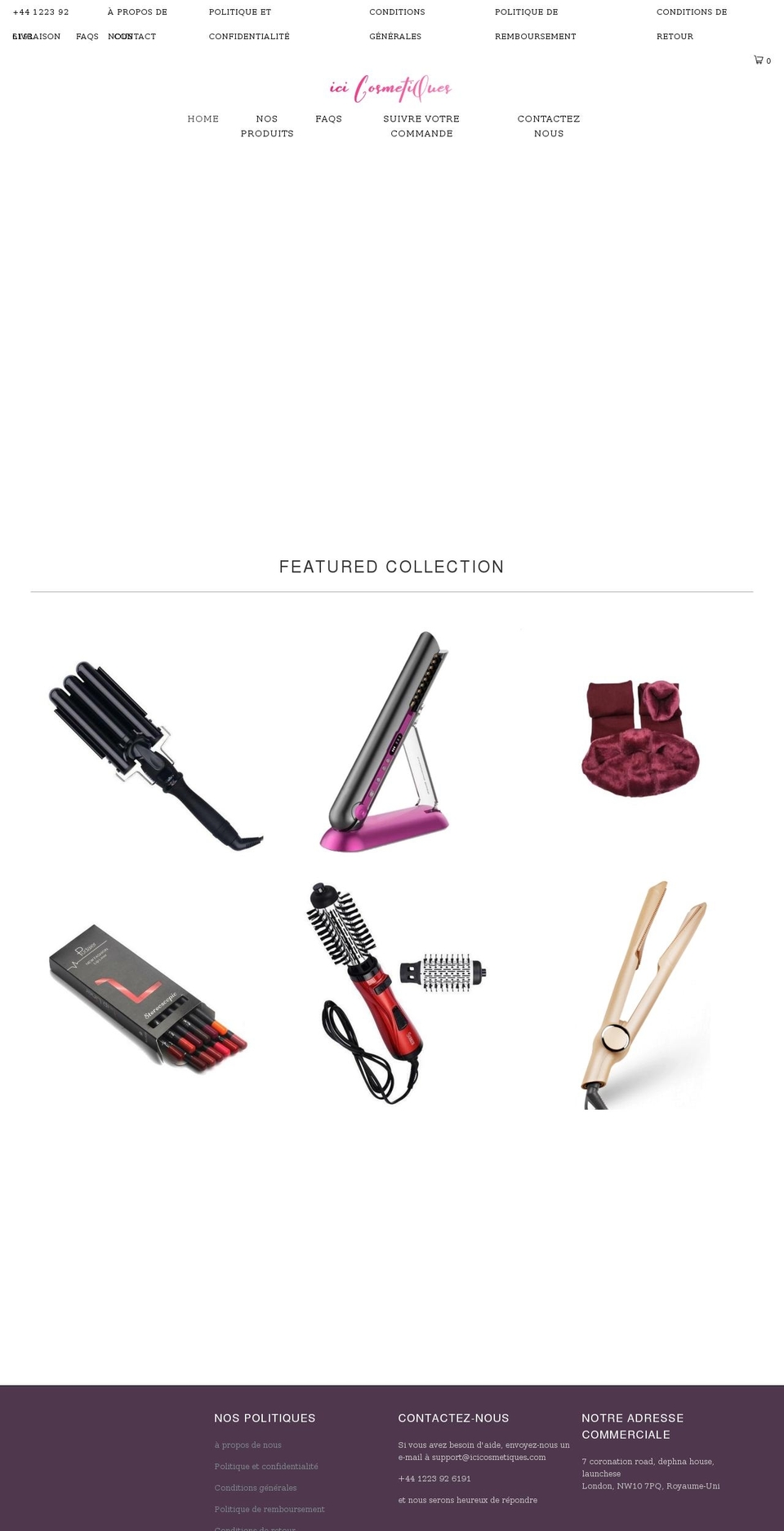 icicosmetiques.com shopify website screenshot