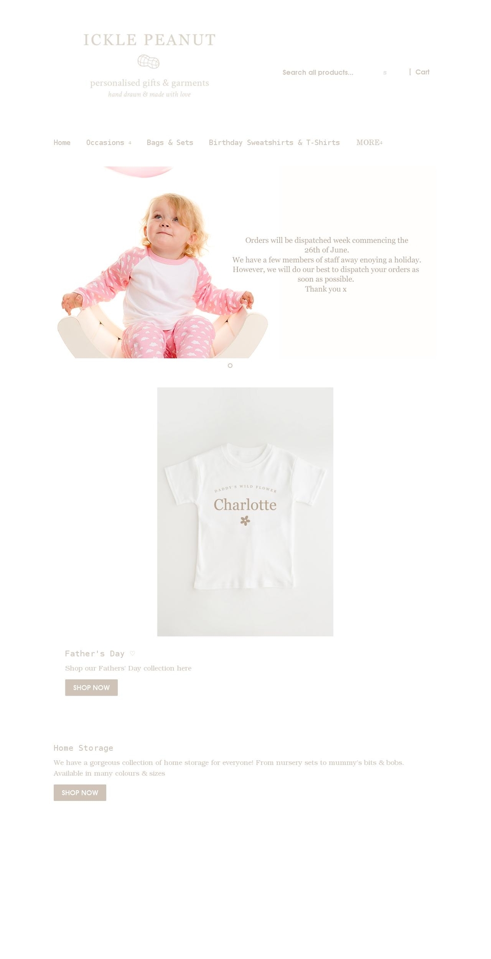 icklepeanut.com shopify website screenshot