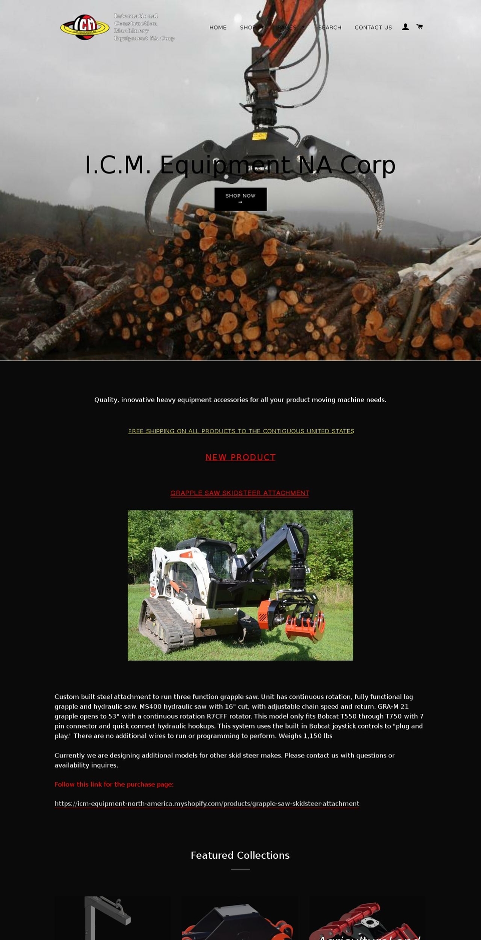 icm-na.com shopify website screenshot