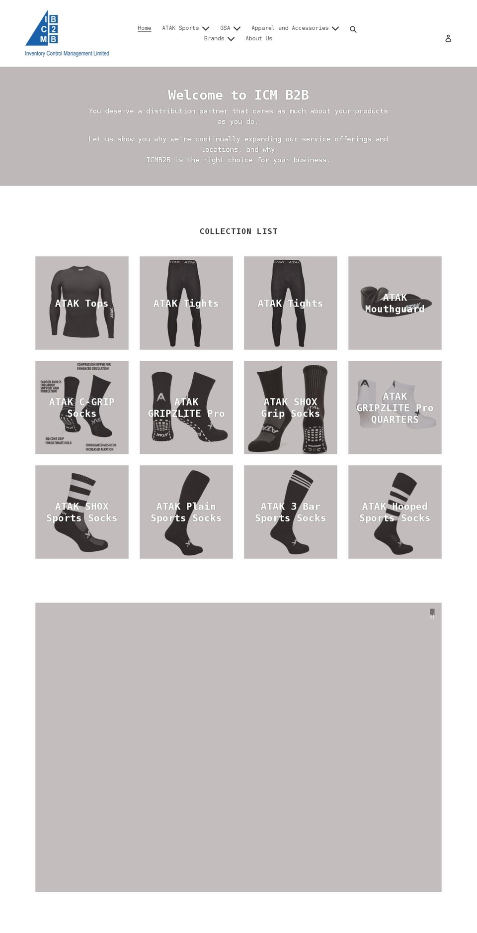 icmb2b.com shopify website screenshot