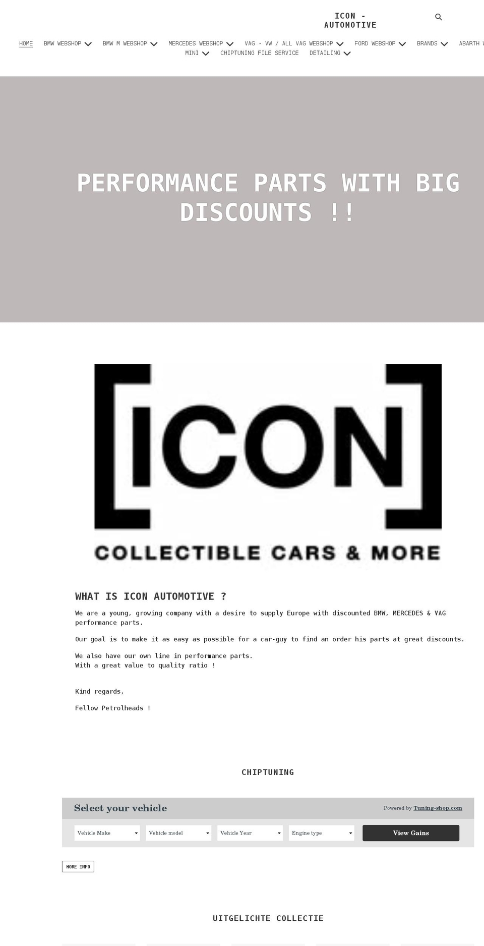 icon-automotive.com shopify website screenshot