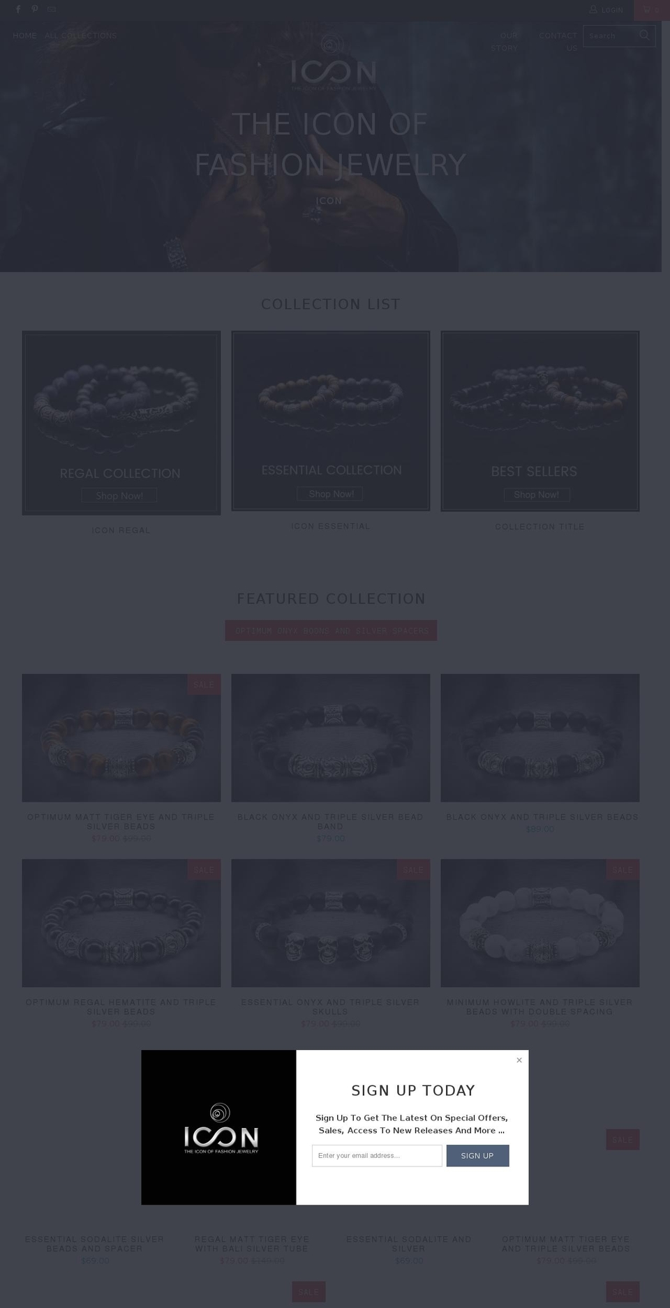 icon-jewels.com shopify website screenshot