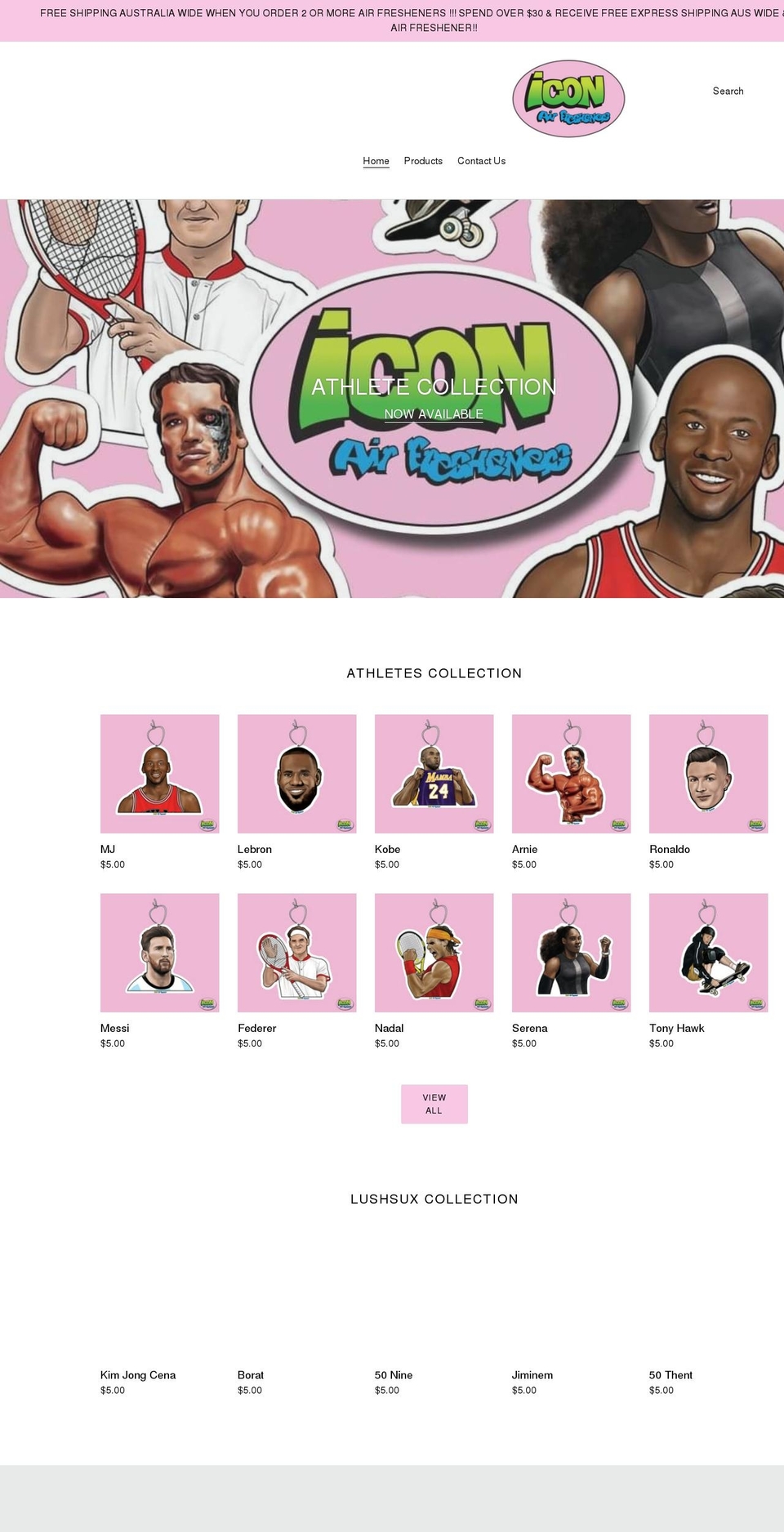 iconairfresheners.com.au shopify website screenshot