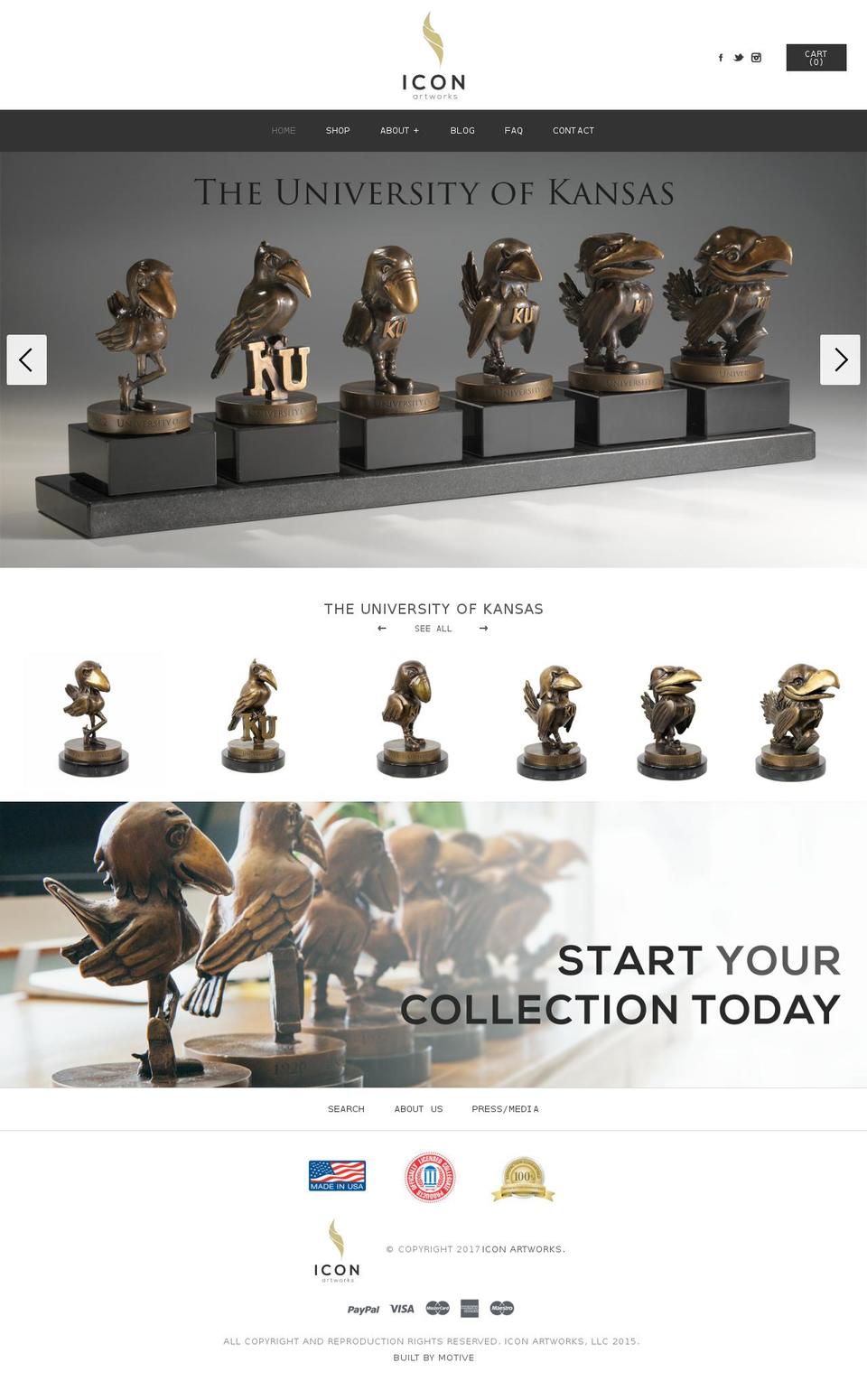 iconartworks.com shopify website screenshot