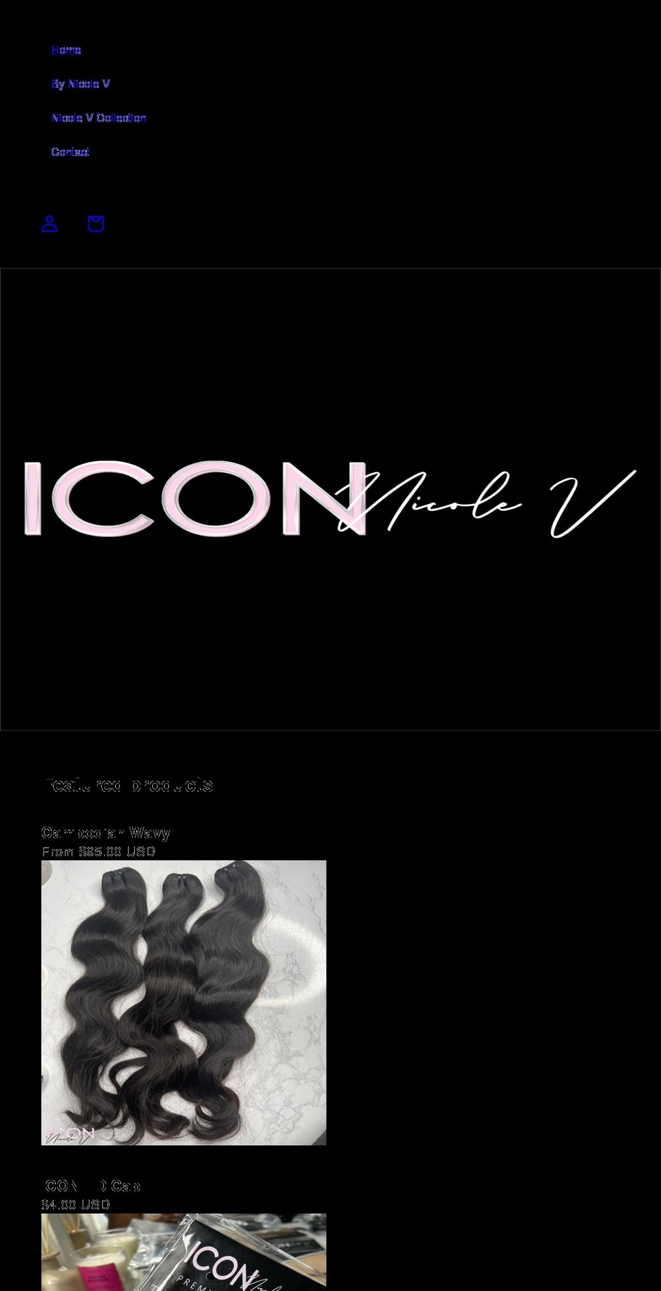 iconbynicolev.com shopify website screenshot