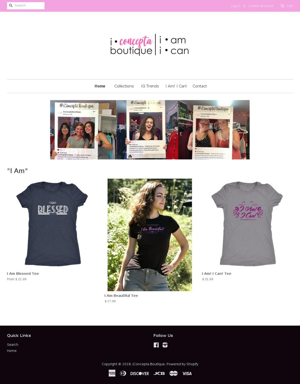iconceptaboutique.com — Shopify storefront screenshot