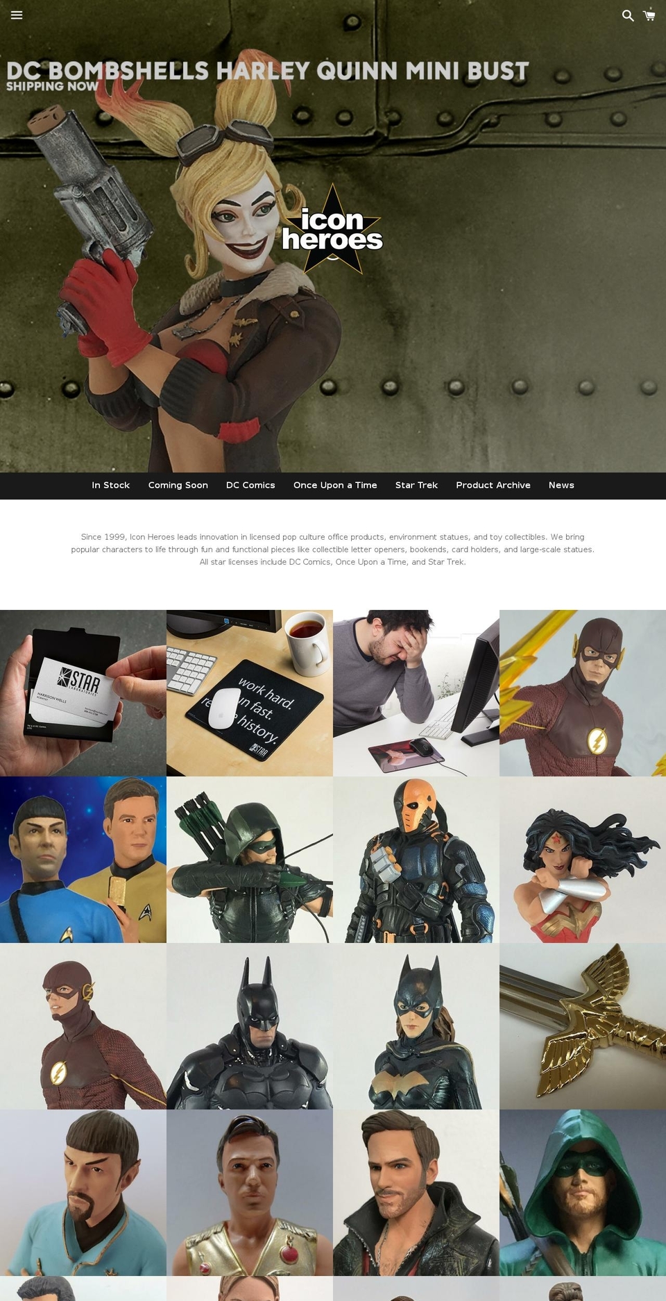 iconheroes.com shopify website screenshot