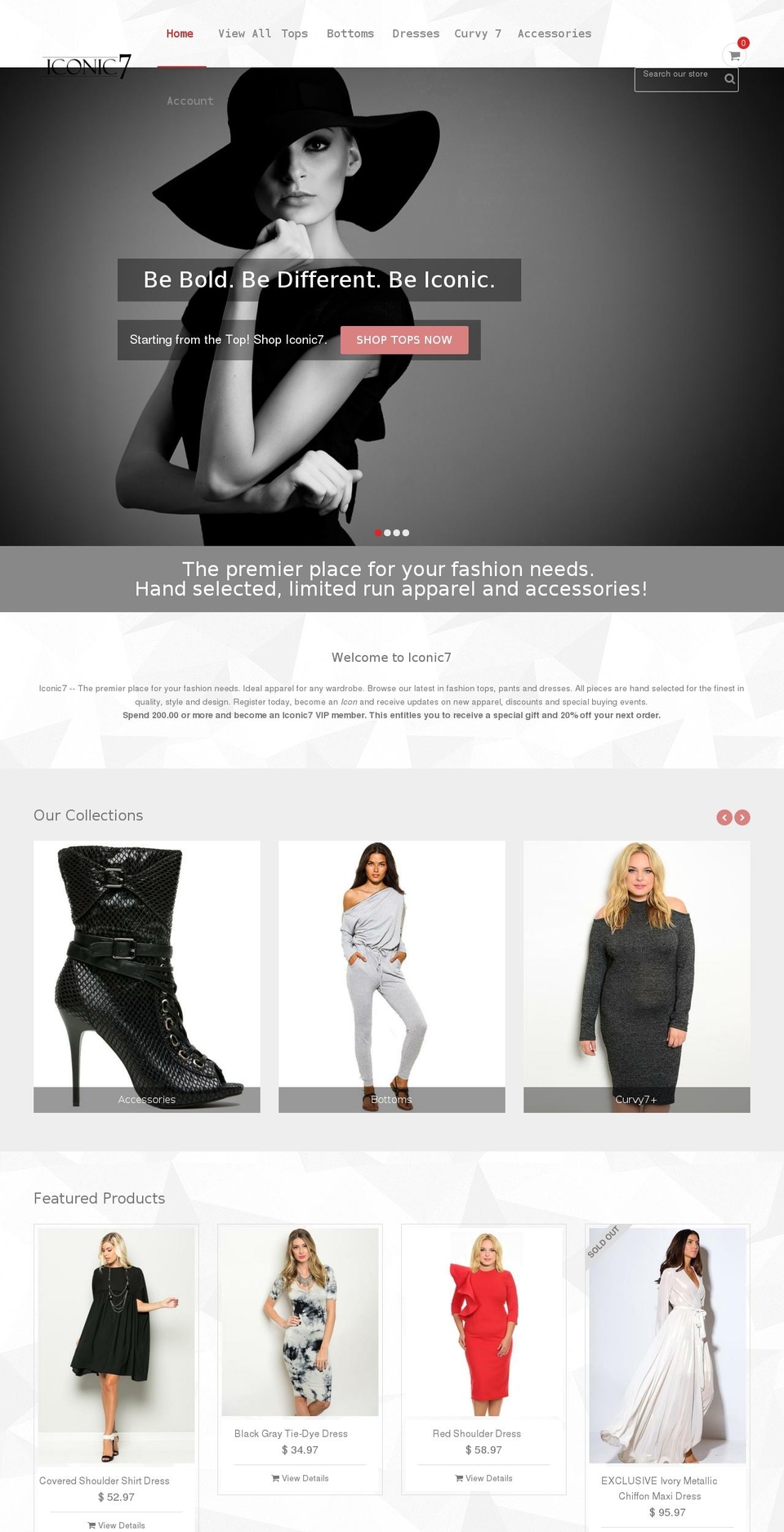 iconic7.com shopify website screenshot