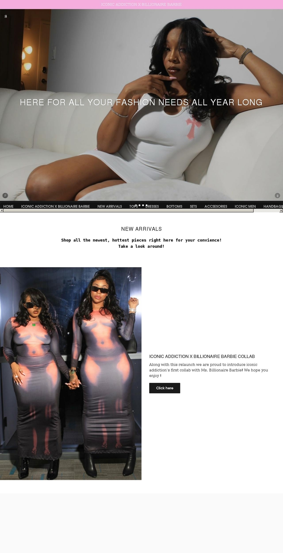 iconicaddiction.com shopify website screenshot