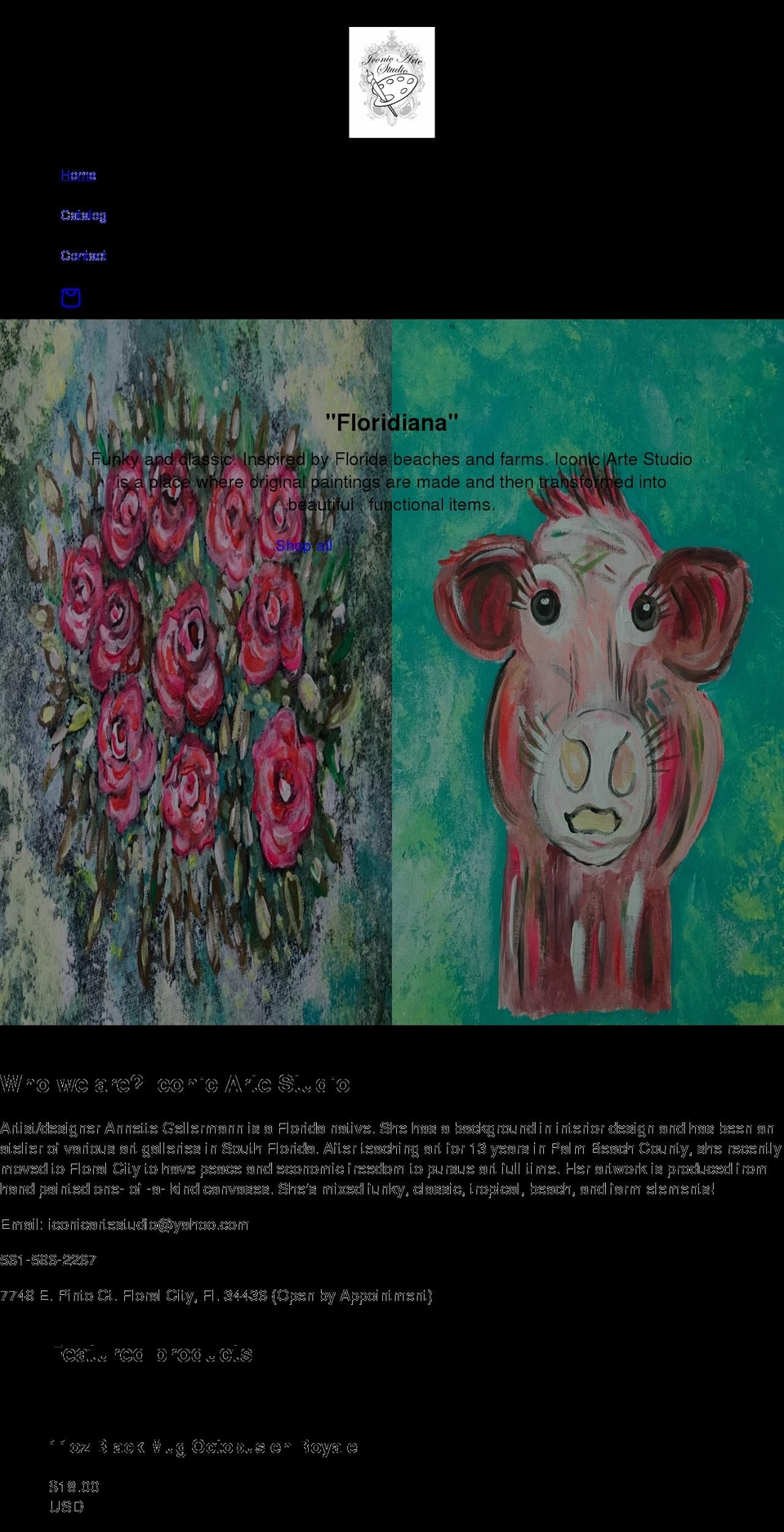 iconicartestudio.com shopify website screenshot