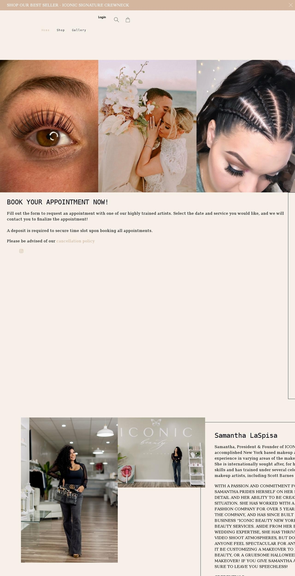iconicbeautynewyork.com shopify website screenshot