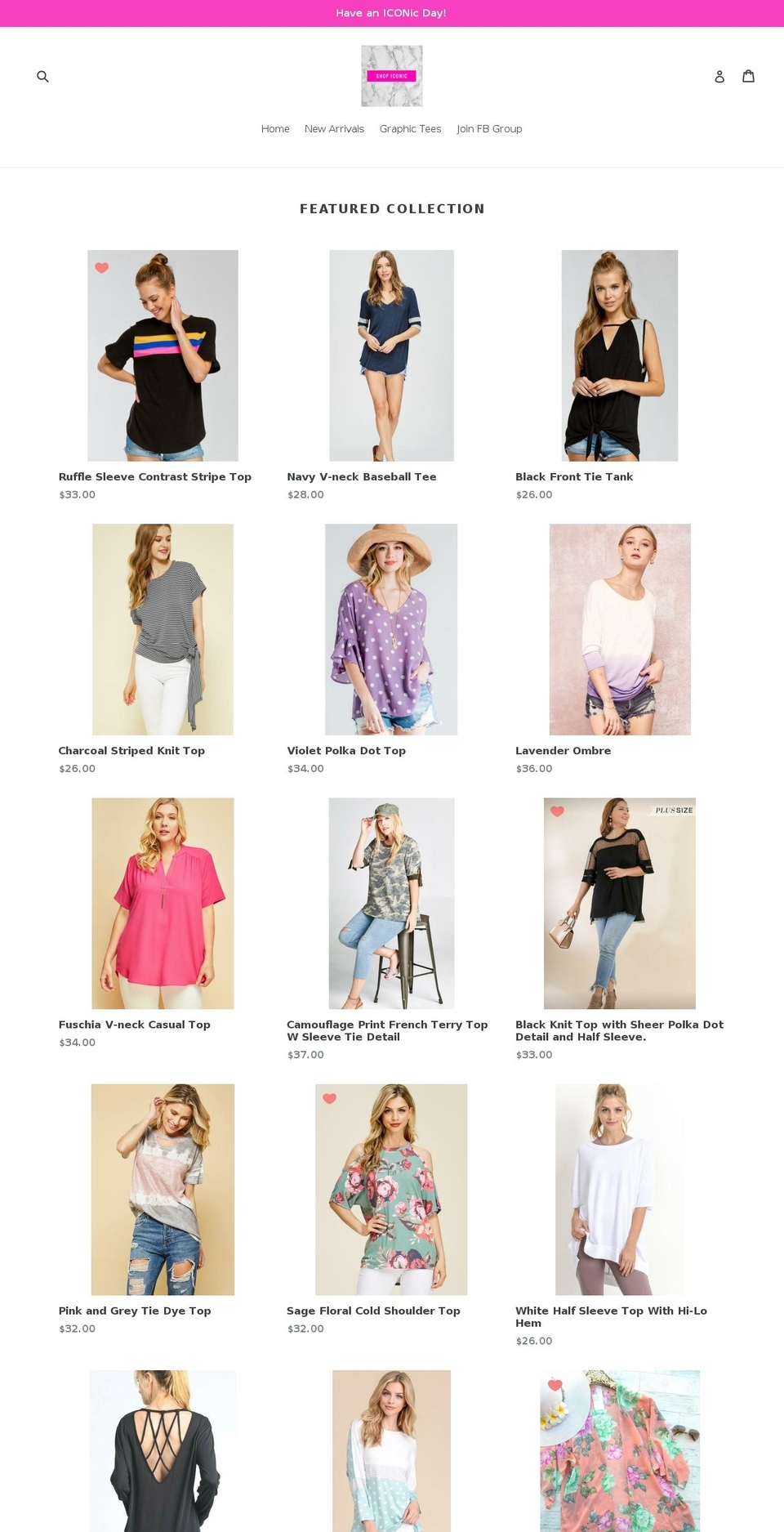 iconicbynicole.com — Shopify storefront screenshot