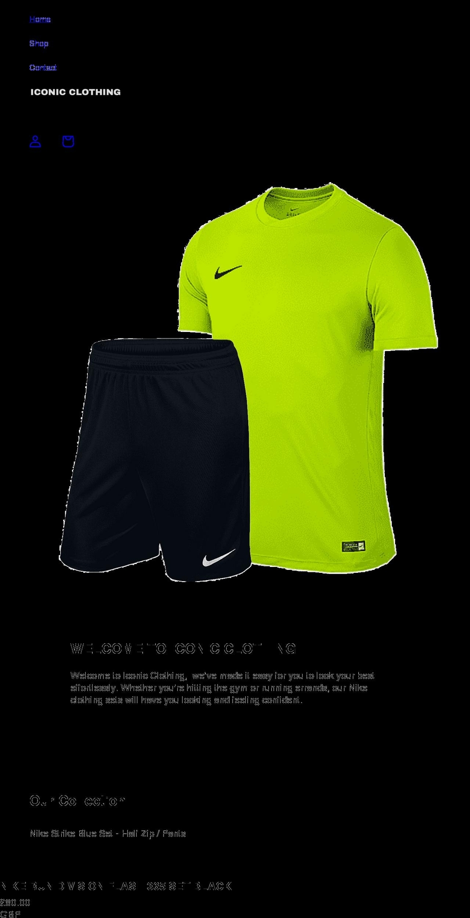 iconicclothing.co.uk shopify website screenshot