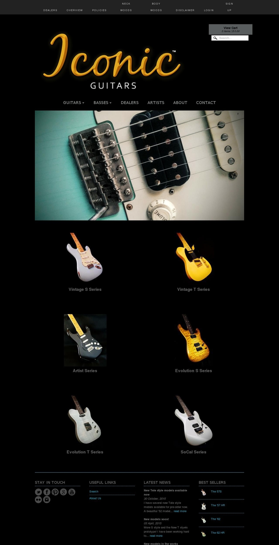 iconiccustomguitars.com shopify website screenshot