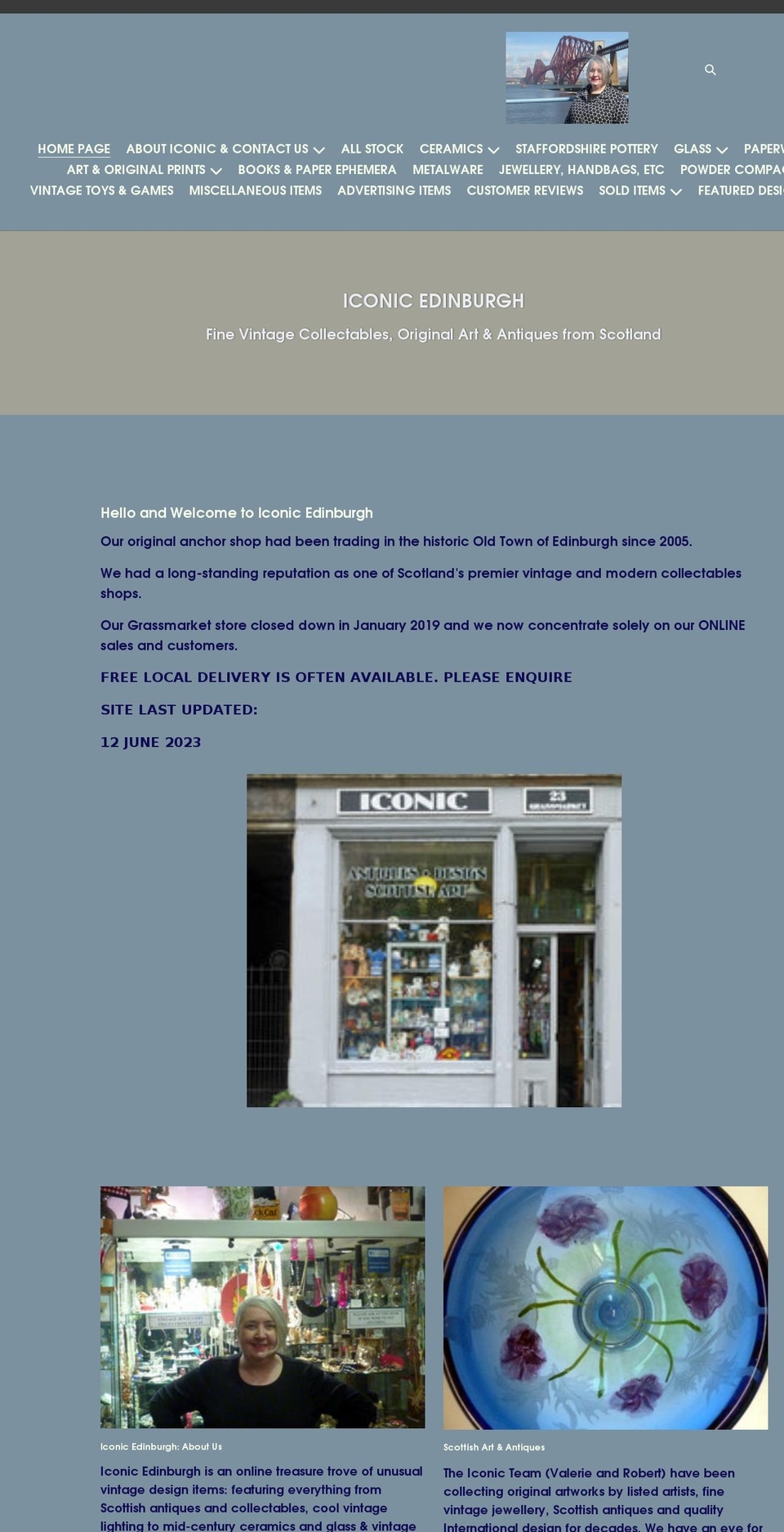 iconicedinburgh.co.uk shopify website screenshot