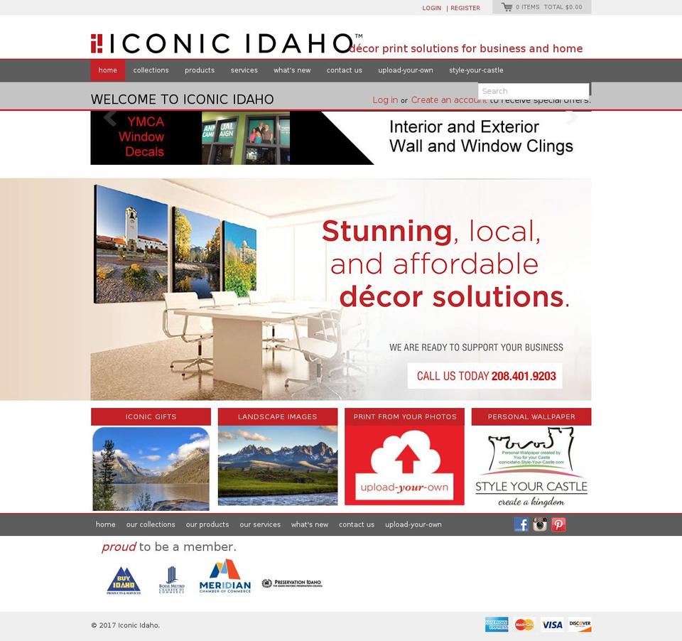 iconicidaho.com shopify website screenshot