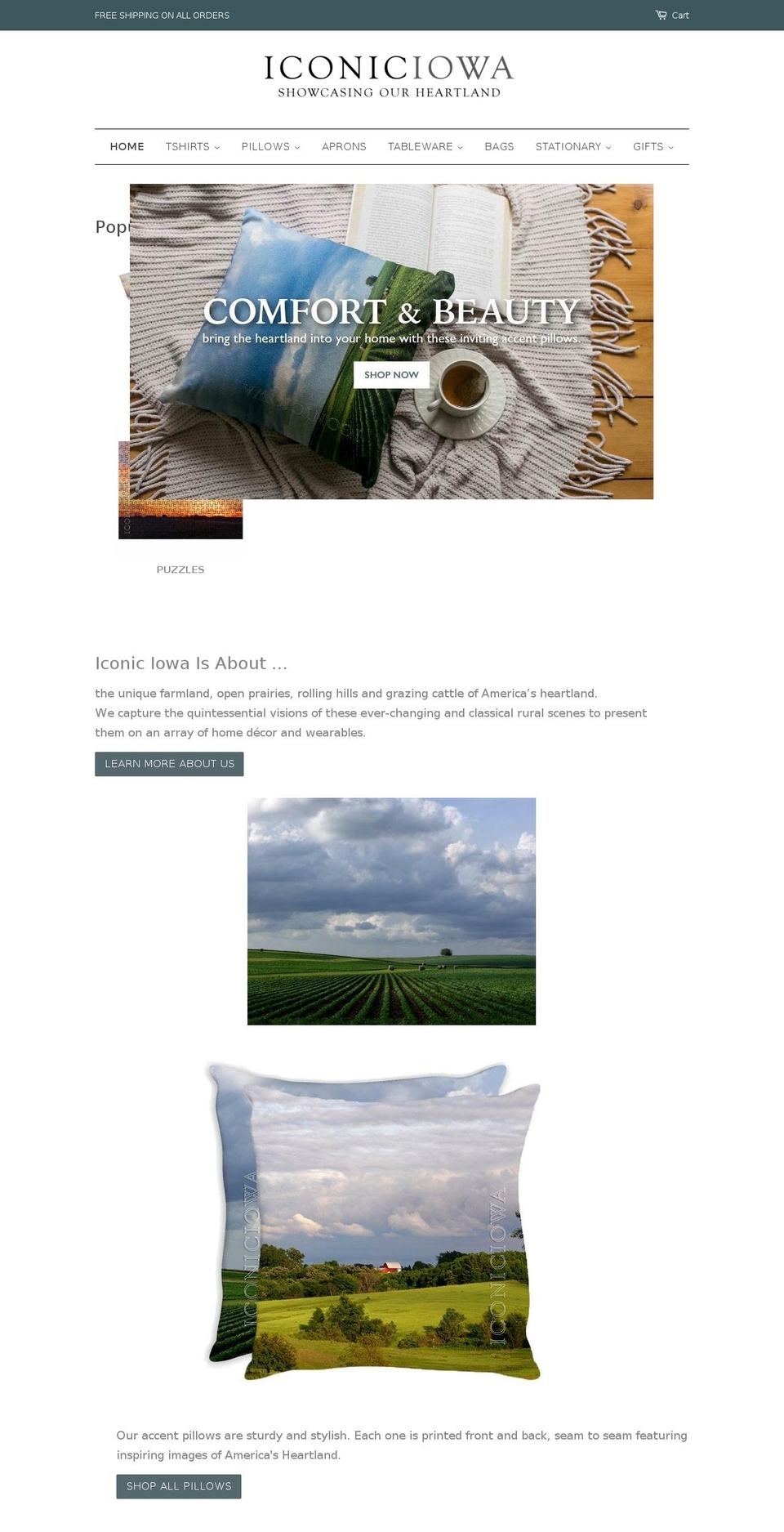 iconiciowa.com shopify website screenshot