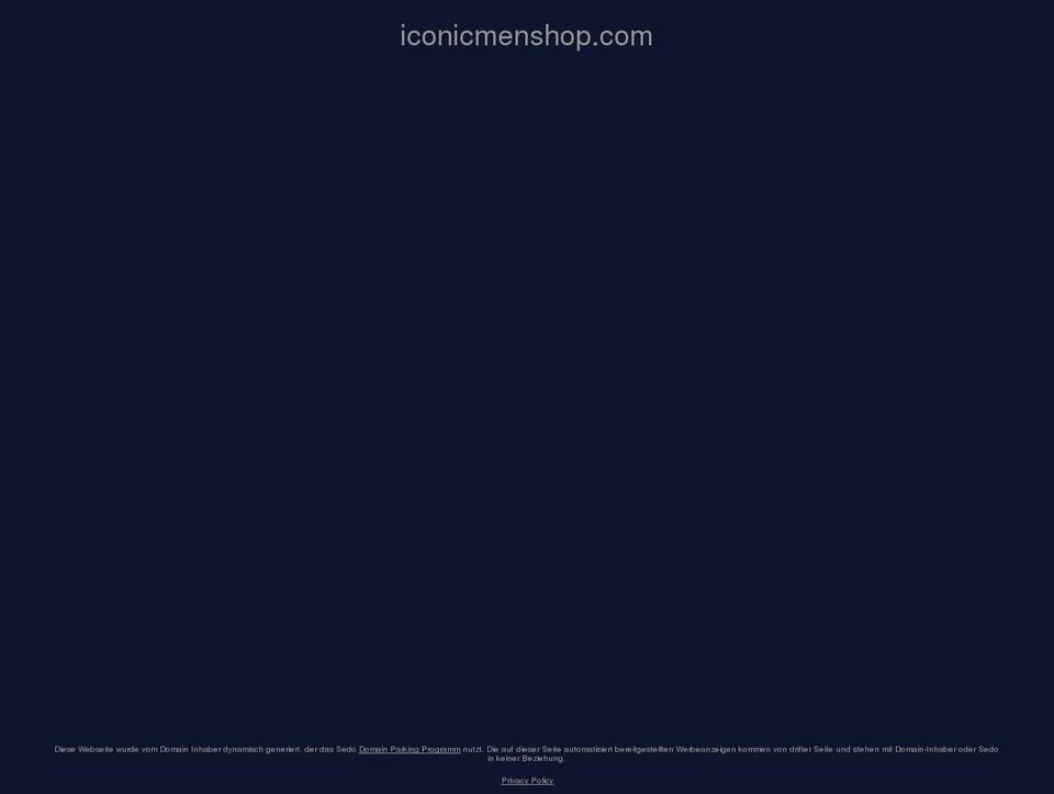 iconicmenshop.com — Shopify storefront screenshot