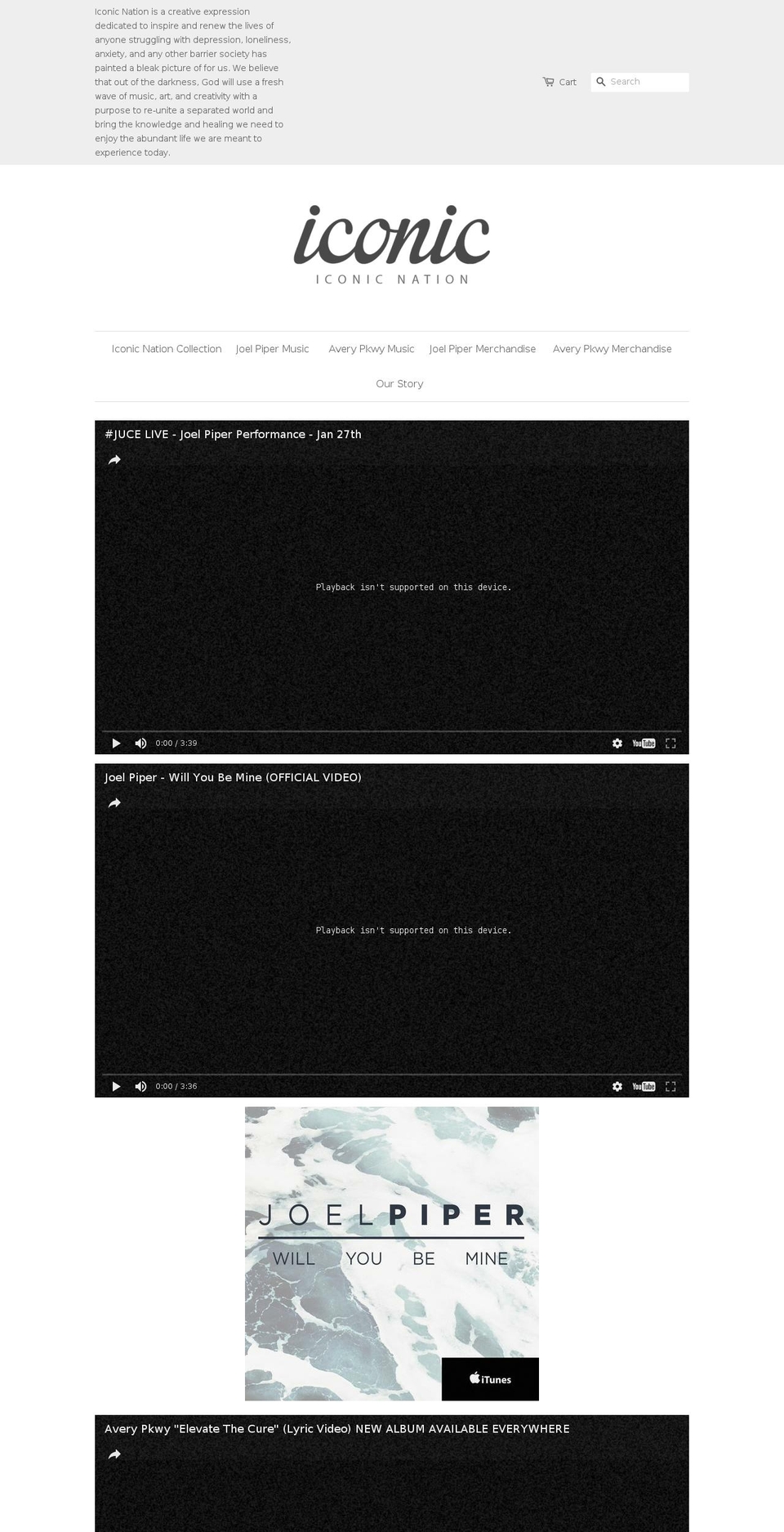 iconicnation.com shopify website screenshot