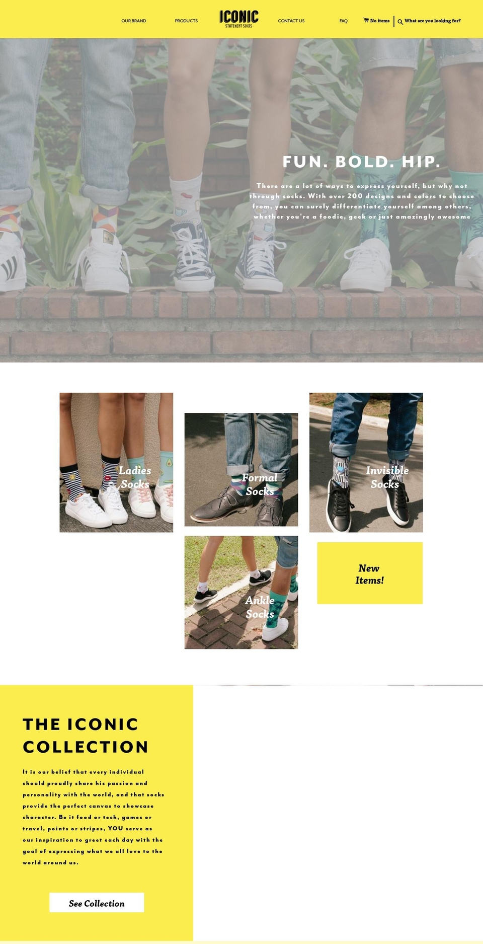 iconicsocks.com shopify website screenshot