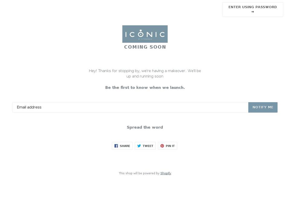 Unsen Shopify theme site example iconicstore.co.uk