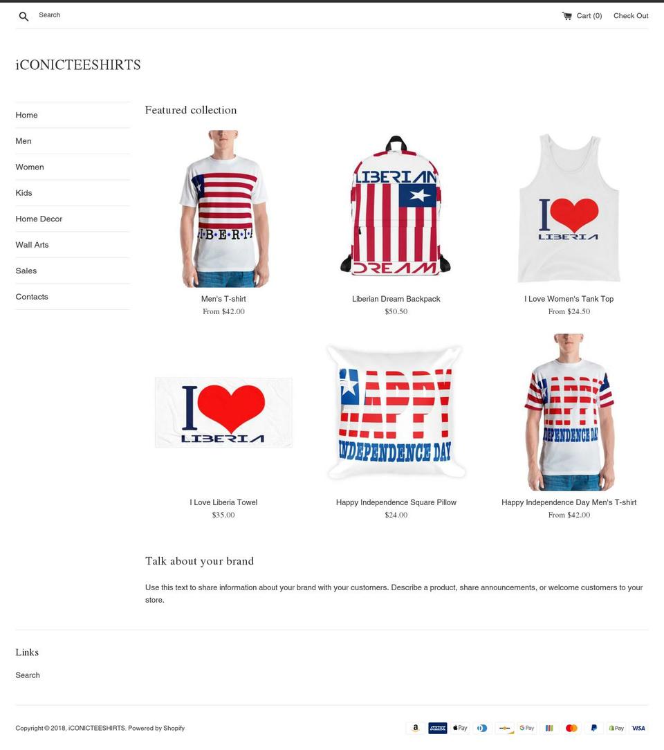 iconicteeshirts.com — Shopify storefront screenshot