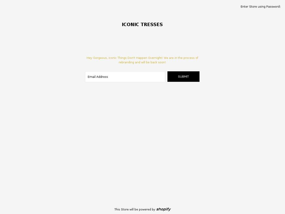 iconictresses.com shopify website screenshot