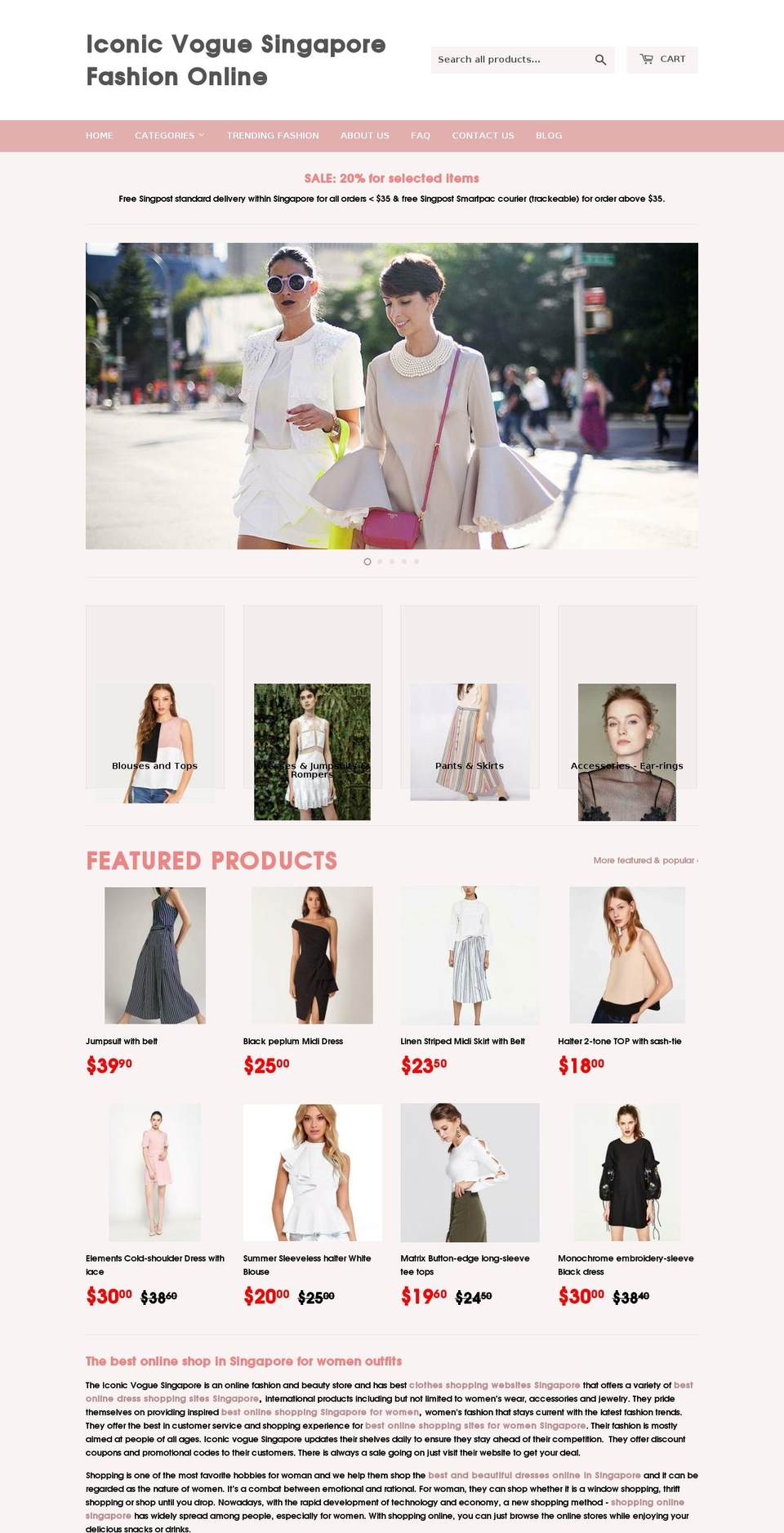 iconicvogue.com shopify website screenshot