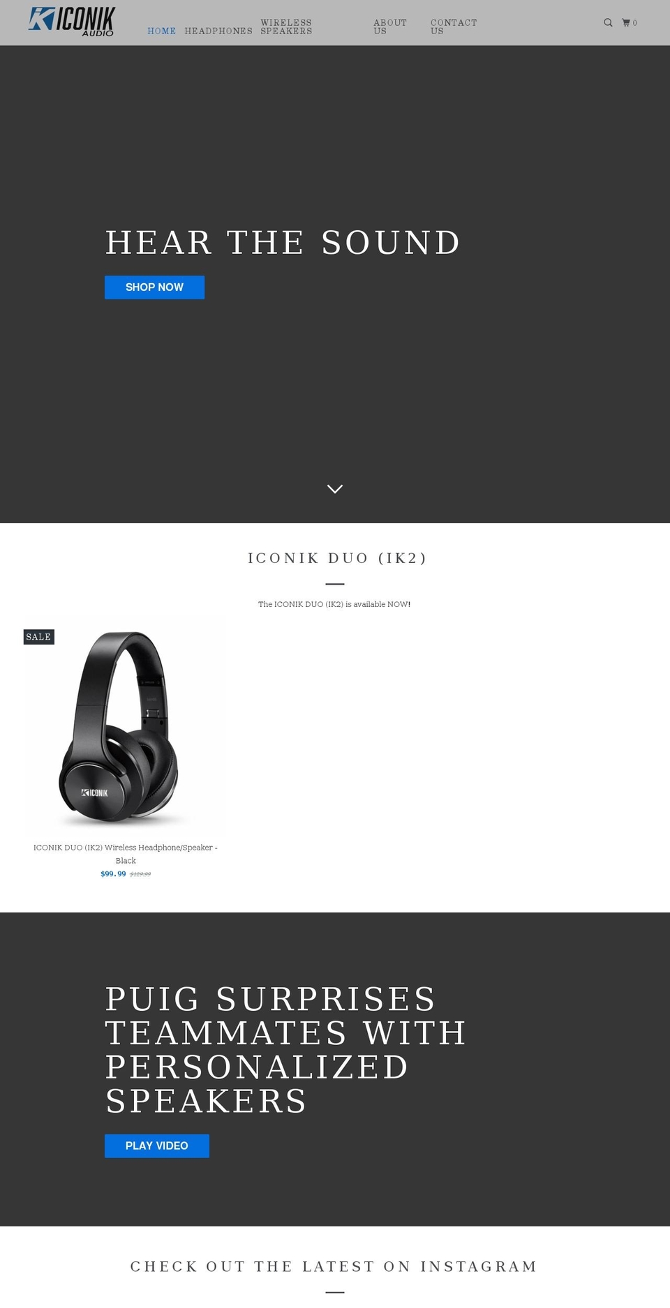 iconikaudio.com shopify website screenshot