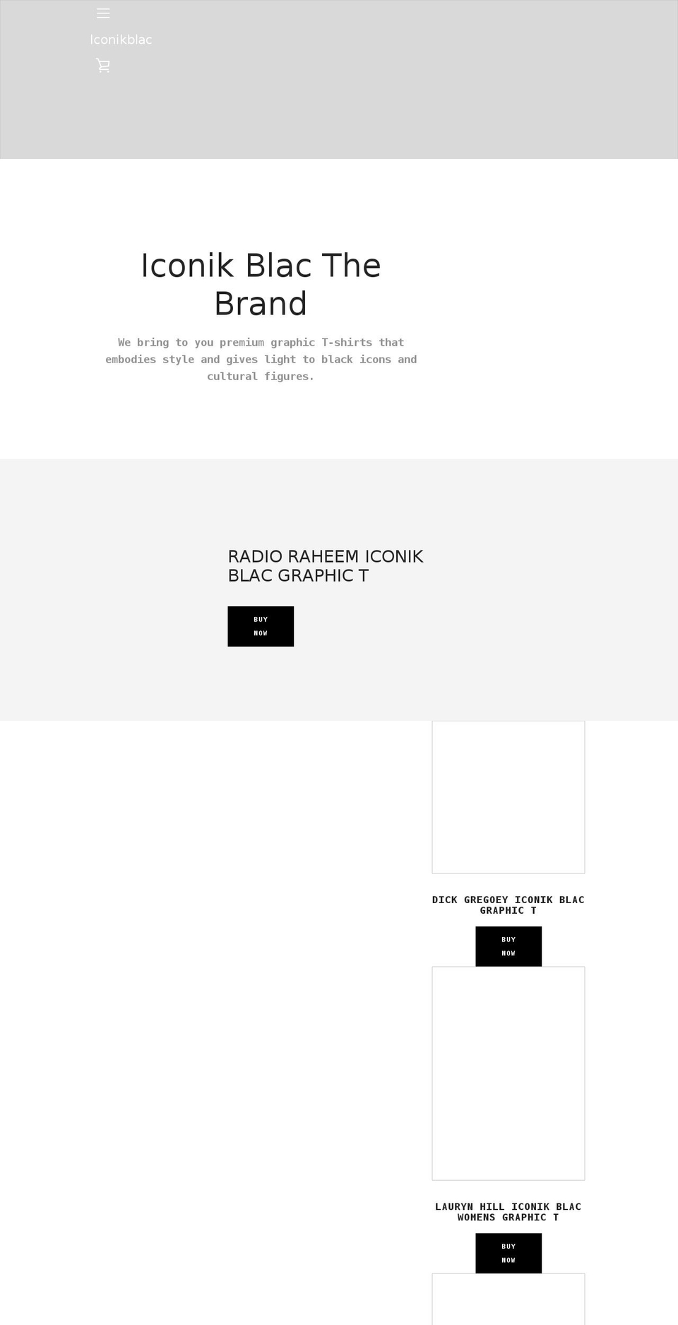 iconikblac.com shopify website screenshot