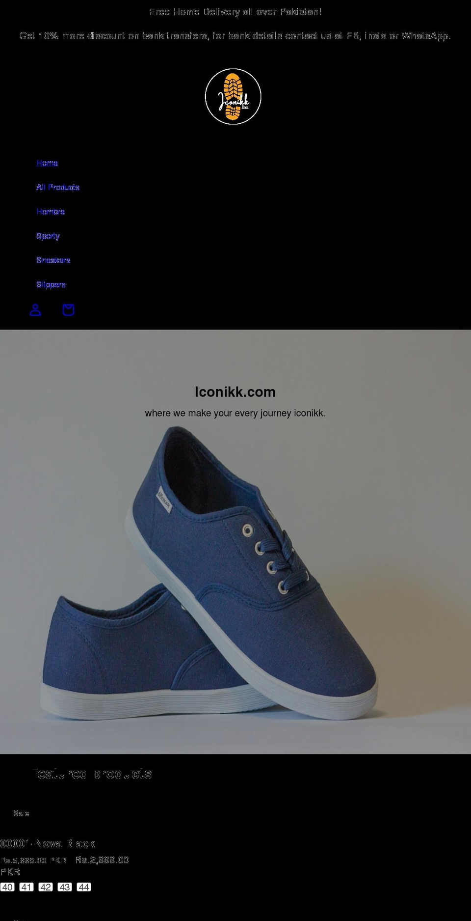 iconikk.com shopify website screenshot