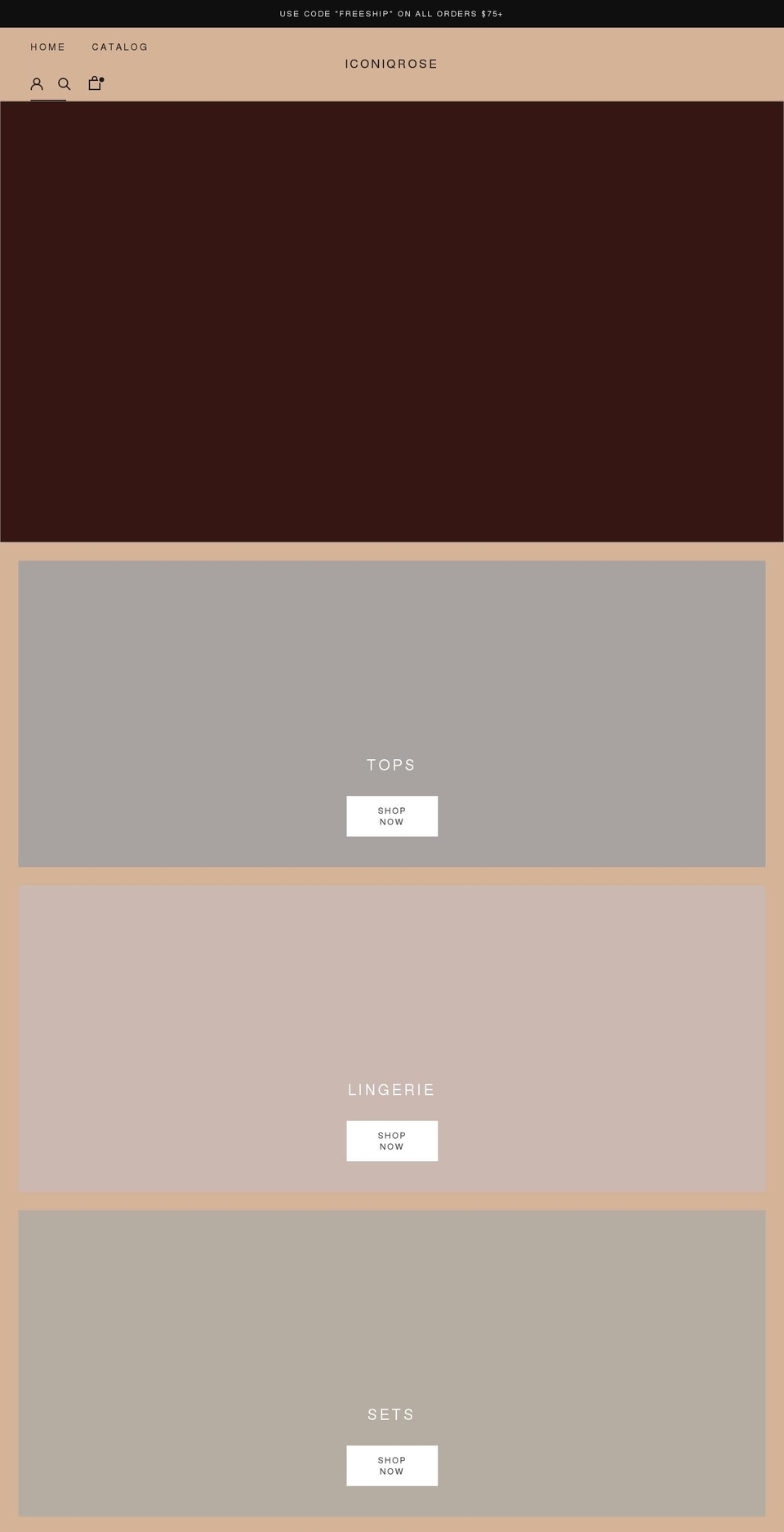 iconiqrose.com shopify website screenshot