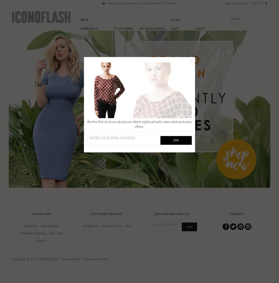 iconoflash.com shopify website screenshot