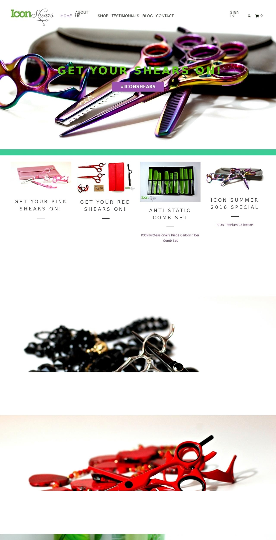 iconshears.com shopify website screenshot