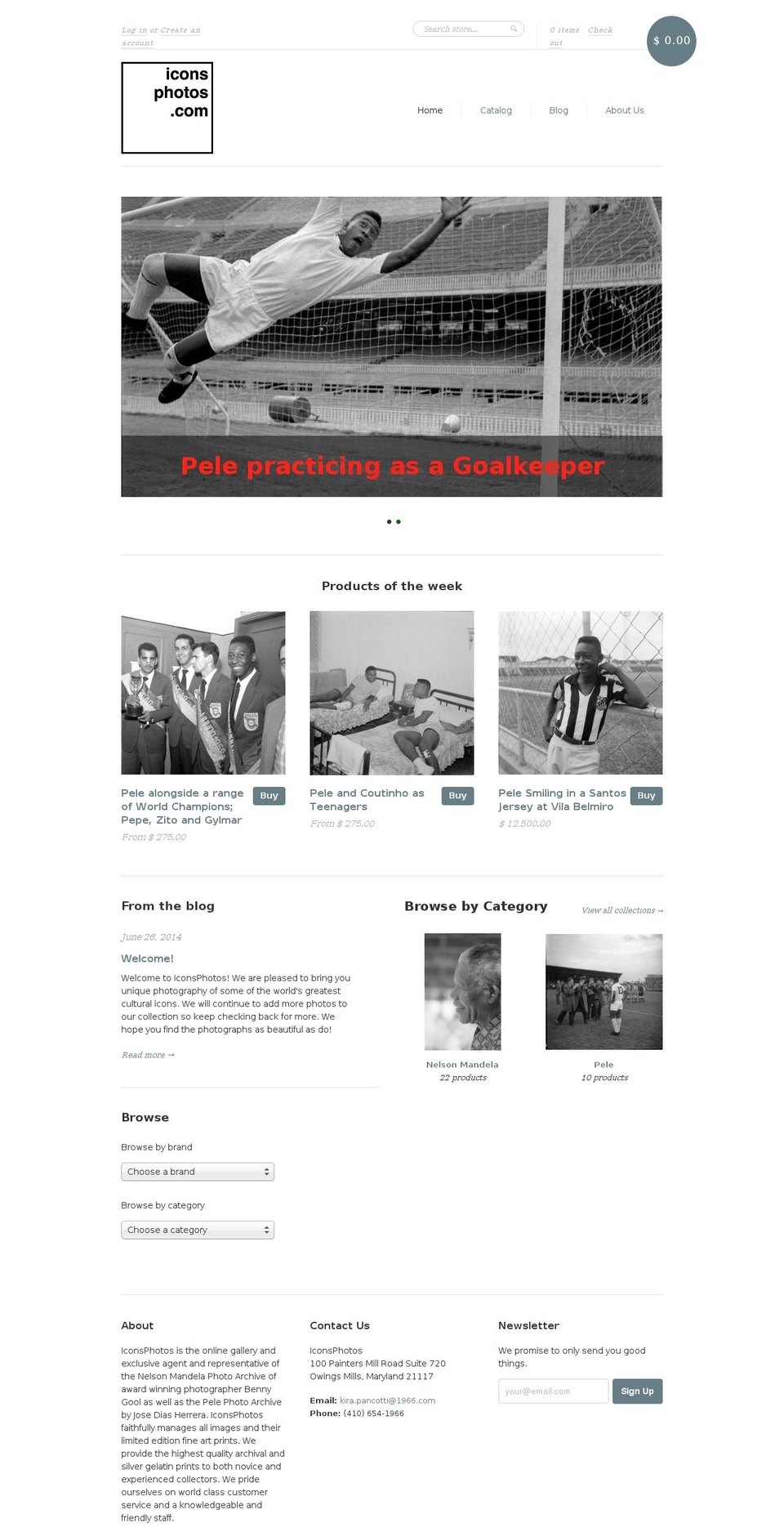 iconsphotos.com shopify website screenshot