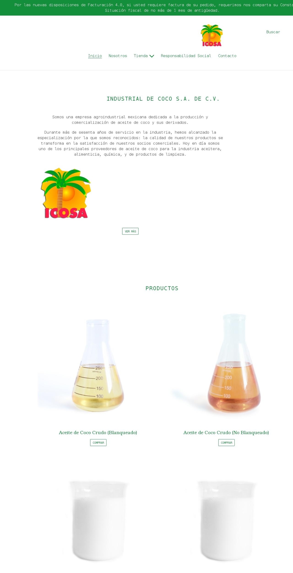 icosa.mx shopify website screenshot