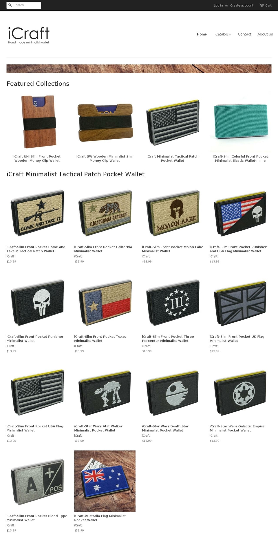 icraftwallet.com — Shopify storefront screenshot