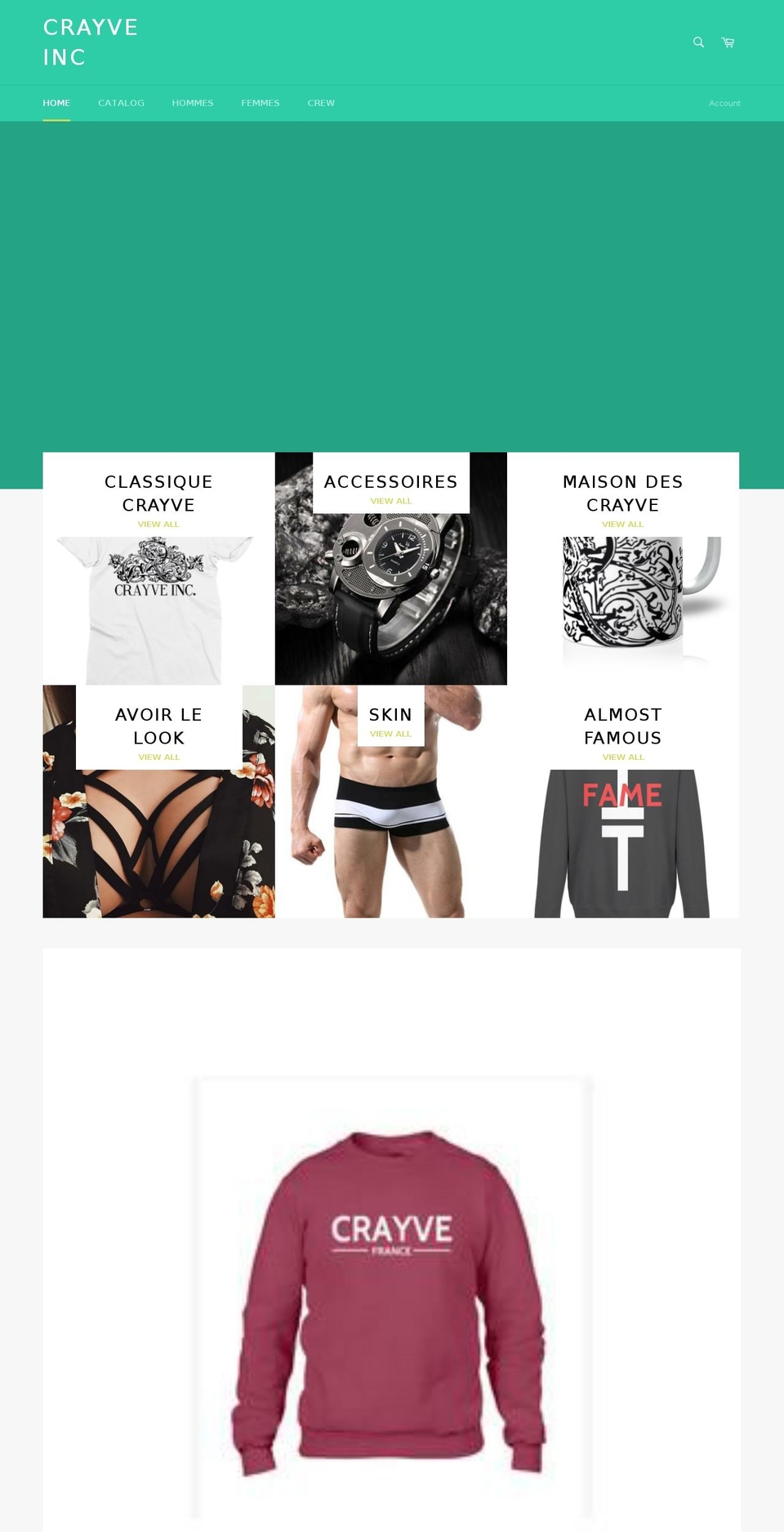 icrayve.com — Shopify storefront screenshot