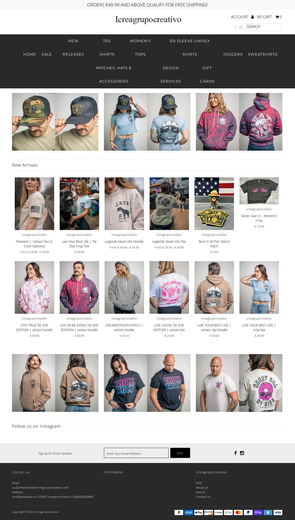 icreagrupocreativo.com shopify website screenshot