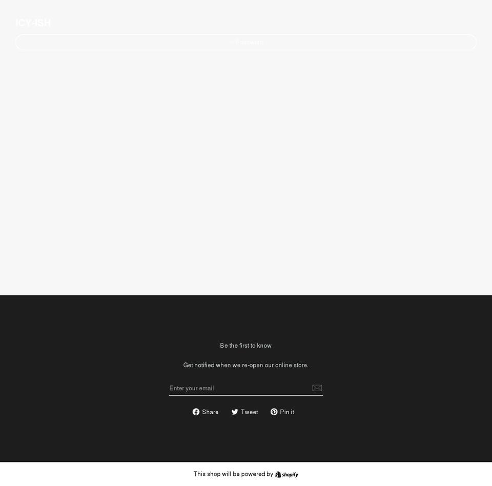 icy-ish.com shopify website screenshot