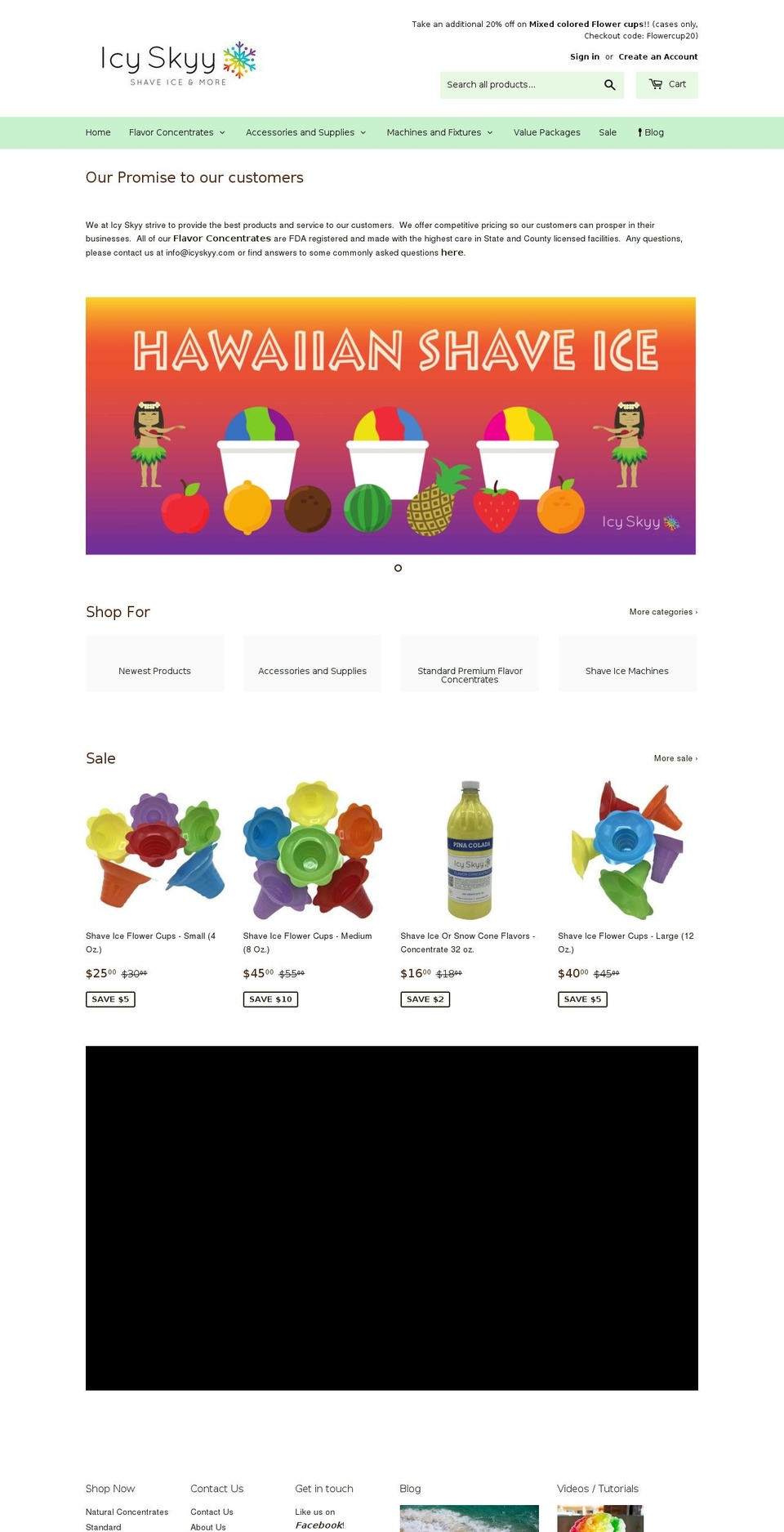 icy-sky.com shopify website screenshot