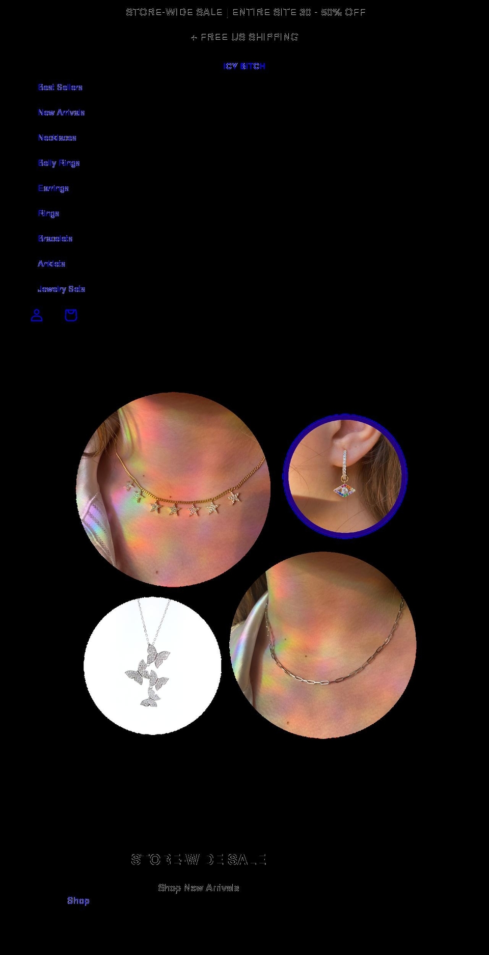 icybitch.com shopify website screenshot